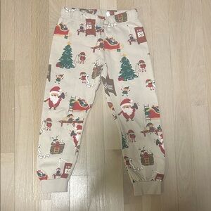 H&M Kids Santa Print Joggers - Cream